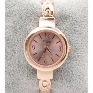 New Women's Vivanai Quartz WR Analog Dial Causal Round Bangle Watch (E559)
